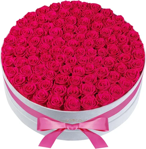 Miniatura 27 de Perfectione Roses 27 Rosas en una Caja, Rosa del Día de la Madre, Flores Preservadas para Ella, Flores para Entrega, Regalos de Cumpleaños
