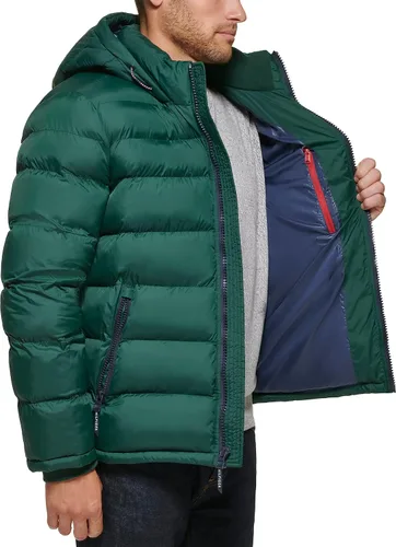 Miniatura 5 de Tommy Hilfiger Men's Hooded Puffer Jacket (Standard and Big & Tall)