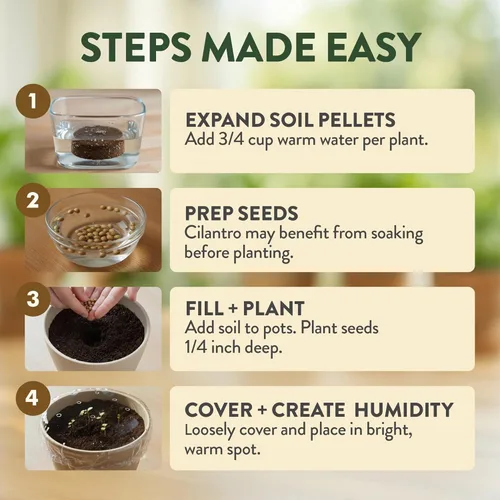 Miniatura 4 de Kit de plantador de jardín de hierbas HOME GROWN para interior – Regalo navideño único para adultos, hombres y mujeres - Cultiva 4 semillas