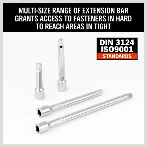 Miniatura 3 de Juego de extensión de enchufe de 1/4 pulgadas, juego de 4 barras de extensión de un cuarto de pulgada de 2 pulgadas/1.969 in, 3 pulgadas/2.953 in, 4