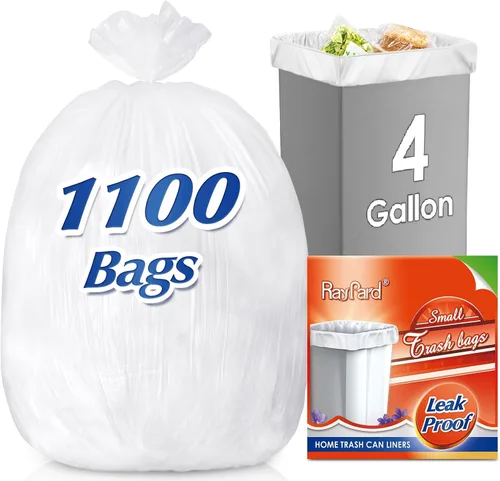 Miniatura 9 de 200 bolsas de basura pequeñas de 2 galones (1.8-2 galones) para cestas de basura de 1.6, 1.8, 2.2 galones, forros fuertes de 6.5 a 7 litros