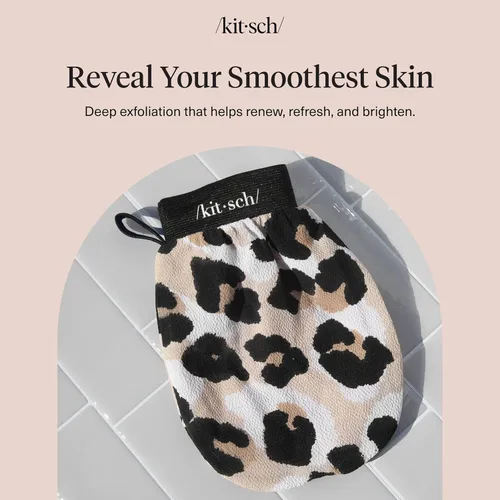 Miniatura 8 de Kitsch 1 guante exfoliante coreano y exfoliante profundo para ducha, baño, guante exfoliante corporal, removedor de piel muerta, cuidado de la piel