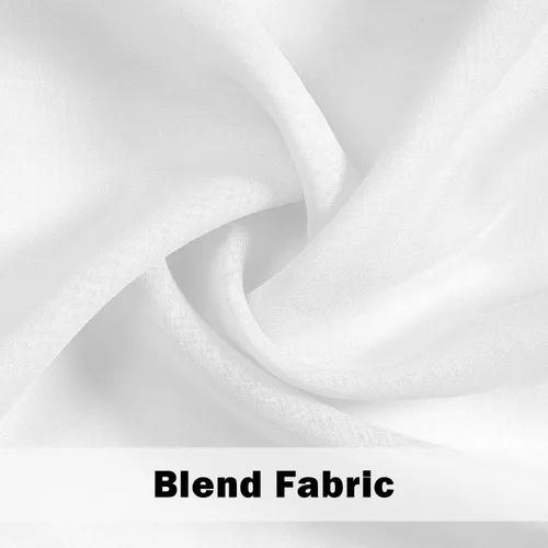Miniatura 4 de July Joy Cortinas traslúcidas con textura de niveles blancos para cocina, cortinas semitransparentes con bolsillo para barra, cortinas pequeñas