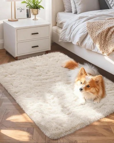 Miniatura 30 de Ophanie Alfombra Verde de Césped, Alfombras de Área para Dormitorio, Alfombra Shag Esponjosa de 4x6 pies, Suave Peluda Afelpada Linda para Niños 7