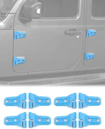Miniatura 19 de JeCar Cubiertas de Bisagras de Puerta ABS Accesorios Exteriores para Jeep Wrangler JK JKU 2007-2018, Negro