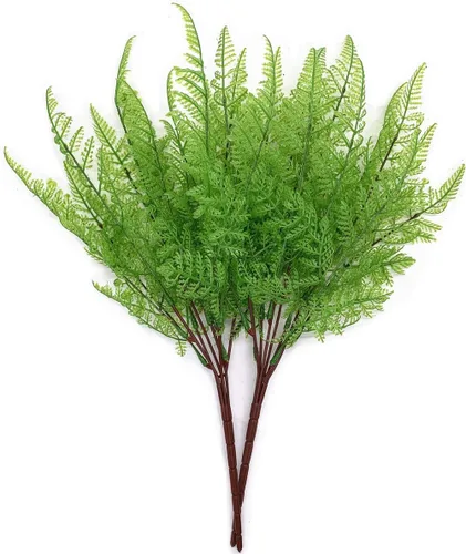 Miniatura 6 de Arbustos artificiales, plantas de plástico, hojas de helecho, hierba persa, simulación, arbustos falsos, al aire libre, interior, hogar, jardín