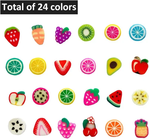 Miniatura 2 de 16800 piezas de rebanadas de frutas, rebanadas de arte de uñas, rebanadas de arcilla polimérica, rebanada de polímero 3D, suministros de arte