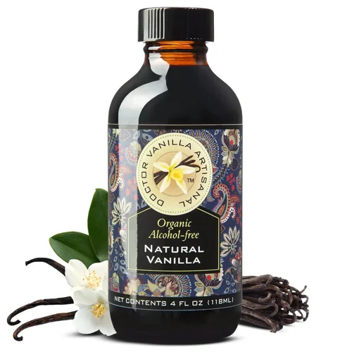 Vainilla Natural Orgánica Sin Alcohol, Para Hornear, Bebidas Dulces Y Más, Elaborada Artesanalmente Con Vainas De Vainilla Bourbon De Madagascar,