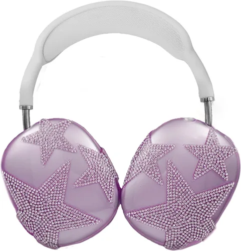 Miniatura 7 de MORWLAT Funda para AirPods Max con Diamantes de Imitación Brillantes Estrellas, Fundas Suaves Bonitas Transparentes y Brillantes para Mujeres