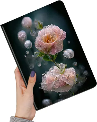 Miniatura 44 de kaidisen Funda de flores compatible con iPad de 9.7 pulgadas, 6ª y 5ª generación, iPad Air/Air 2, diseño de flores, ilustración floral con soporte