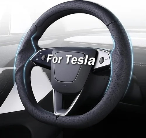 Cubierta de volante para Tesla Model 3 Highland (2024-Presente) / Model Y Juniper (2025-Presente), antideslizante, agarre cómodo, transpirable,
