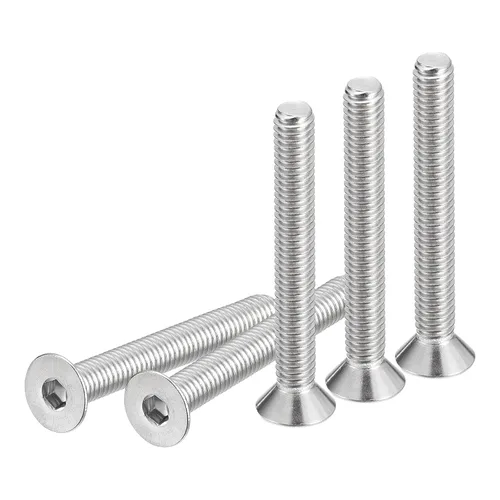 Miniatura 18 de DTGN Tornillos de cabeza plana de 3/8-16 x 5/8 pulgadas, paquete de 10 tornillos de cabeza plana hexagonal de acero inoxidable 304, rosca completa