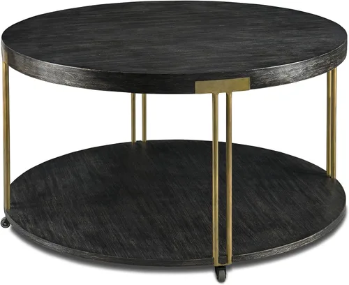 Miniatura 9 de Biaco Mesa consola moderna negra para entrada, mesa de pared industrial de media luna de 3 niveles, mesa de entrada de madera con acento de medio