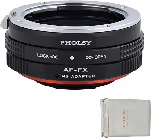 PHOLSY Adaptador de montaje de lente AF a Fuji X con anillo de control de apertura compatible con lente Sony A Minolta AF a cámara Fuji X Mount
