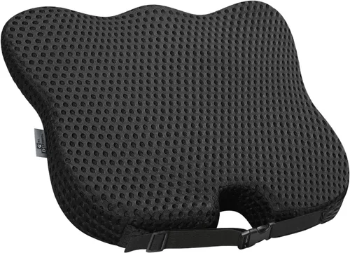 Wedge Car Seat Cushion for Better Visibility & Sciatica Pain Relief - High Density Memory Foam, Non-Slip Ergonomic Car Seat Cushion for Driving,