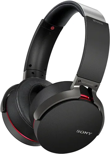 Auriculares con Bluetooth y bajos extras Sony, con control por aplicación, color negro Negro