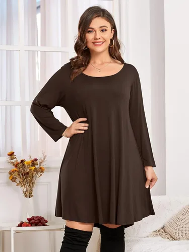 Miniatura 2 de BELAROI Vestido informal acampanado suelto de manga 34 para mujer