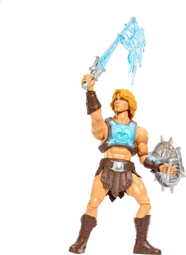 Miniatura 6 de Masters of the Universe Figura de la característica Power Sword Slash He-Man, movimiento de acción de giro y liberación, 5.5 pulgadas con accesorio