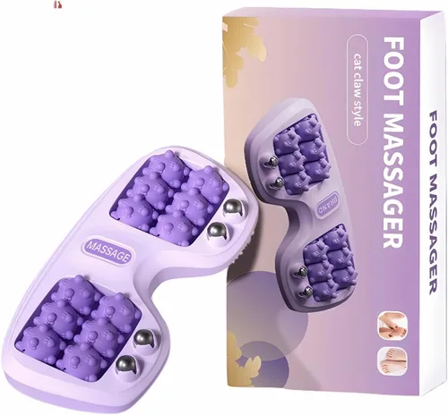 Miniatura 8 de Masaje de rodillo de pie para fascitis plantar, terapia portátil de rodillos para pies para circulación y alivio del dolor, reflexología y Verde