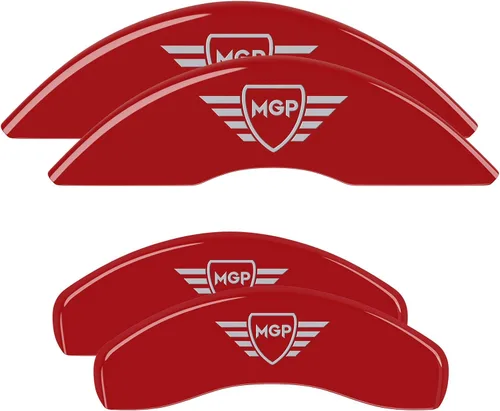 Miniatura 4 de MGP Cubiertas para Calibrador de Freno Compatibles con Chevrolet Silverado, Tahoe, Suburban 2019-2025 - Acabado de Pintura Electrostática Roja, Rojo