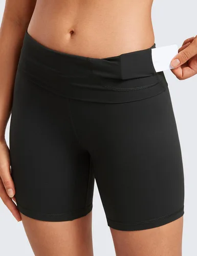 Miniatura 4 de CRZ YOGA Butterluxe Super High Waist Biker Shorts 6"- Yoga Workout Womens Buttery Soft Over Belly
