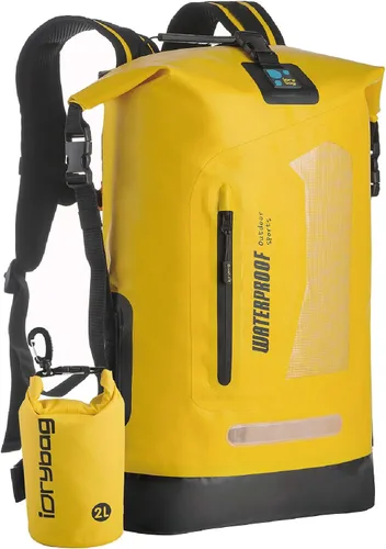 Miniatura 13 de IDRYBAG Mochila impermeable para hombres 20L/30L/40L, bolsa seca flotante para kayak, mochila seca para senderismo Negro