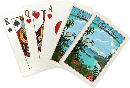 Miniatura 2 de Lantern Press Parque Nacional de las Islas Vírgenes, Litografía (52 cartas de juego, baraja de cartas de tamaño póker con comodines)