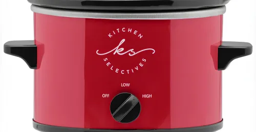 Miniatura 5 de Kitchen Selectives Serie Color de olla de cocción lenta de 1 1/2 cuartos de galón, olla de cocción lenta para salsas, sopa y más, calentador Rojo