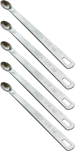 Miniatura 17 de 2 piezas 1/4 cucharadita (1/4 tsp, 1.25 ml, Tad) Cuchara de medición única pequeña, pequeñas cucharas de medida de acero inoxidable individuales