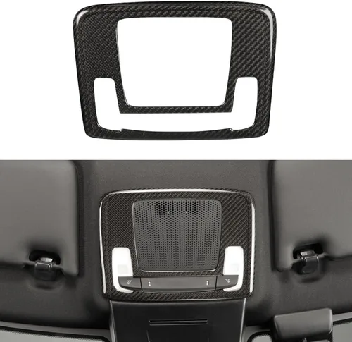 JSWAN Cubierta de Trim de Fibra de Carbono para Luz de Lectura de Coche Compatible con Civic Type R FL5 Typer de 11ª Generación Cubierta de Lámpara