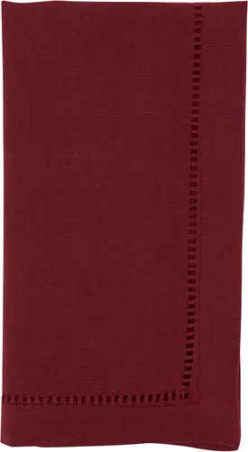 Miniatura 33 de SARO LIFESTYLE Servilleta de cóctel con borde cosido (juego de 12), negro, 6"x6