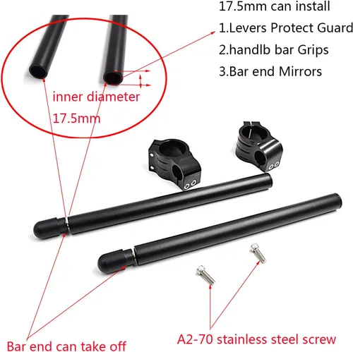 Miniatura 2 de Manillar de 1.969 in con clip para manillar R6 2006-2016 Racing 1.969 in Fork