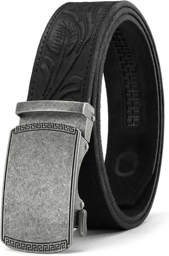 Miniatura 16 de CHAOREN Cinturón para hombre de cuero con trinquete - Ajuste personalizable, estilo sin esfuerzo (35 mm)