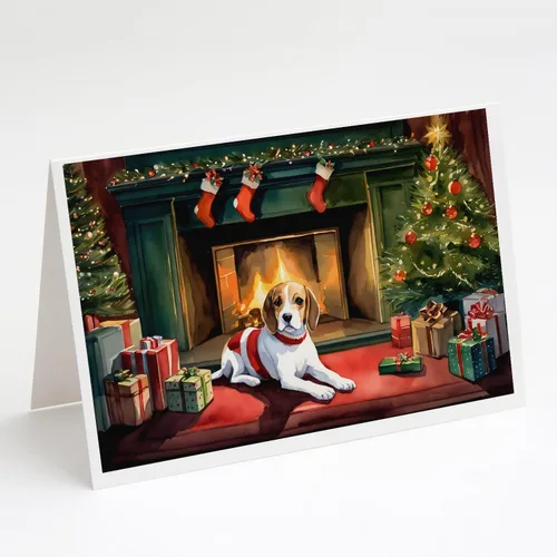 Miniatura 74 de Caroline's Treasures DAC2753GCA7P Paquete de 8 tarjetas de felicitación navideña acogedora de Husky siberiano Tarjetas en blanco con sobres