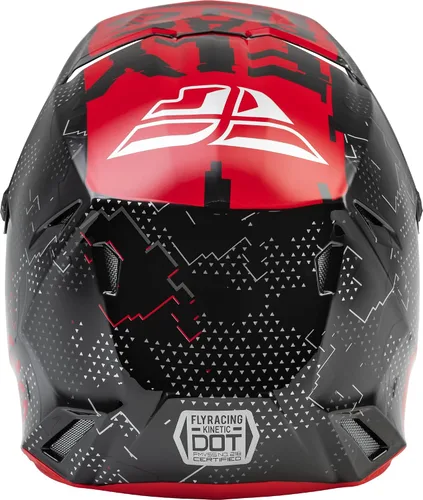 Miniatura 2 de Fly Racing F73-3490YS Kinetic Scan Casco Juvenil Negro/Rojo Ys