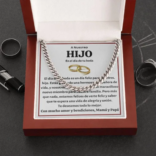 Miniatura 5 de Collar Madre E Hijo - Padre E Hijo, Cadena Cubana De Plata 925 Para Hombre, Regalo De Graduación Para Hijo, Regalos Para Navidad, I Love That Youre