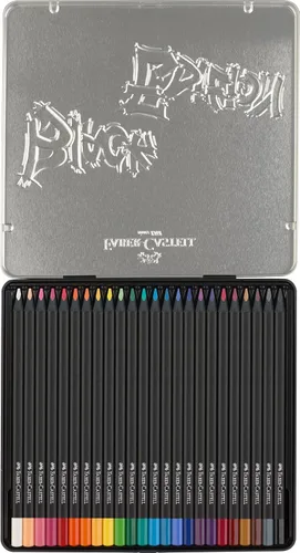 Miniatura 3 de Faber-Castell Lápices para colorear Black Edition, lata de 24 latas de 12