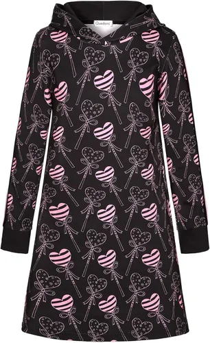 Miniatura 2 de Quedoris Vestido casual de manga larga con estampado de unicornio para niñas de 4 a 10 años