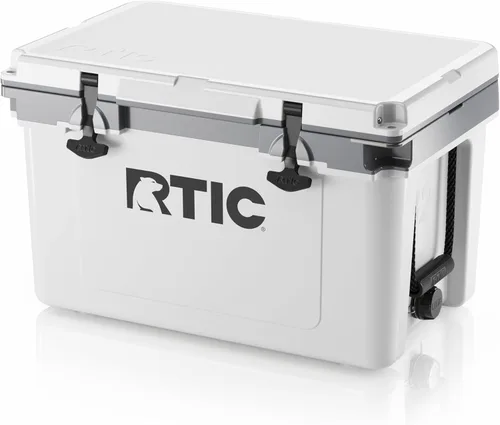 Miniatura 13 de RTIC Enfriador duro ultraligero de 32 cuartos de galón, baúl de hielo portátil aislado de 13 libras, capacidad de 48 latas, retención de hielo de 5