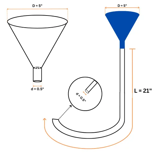 Miniatura 2 de WirthCo 32832 Funnel King Embudo de 1 Pinta con boquilla flexible de 21