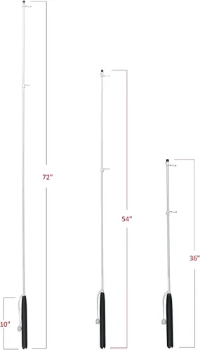 Miniatura 12 de South Wind Designs Soporte para caña de barco con soportes giratorios, kit de asta de bandera premium con soportes giratorios para lanzacohetes