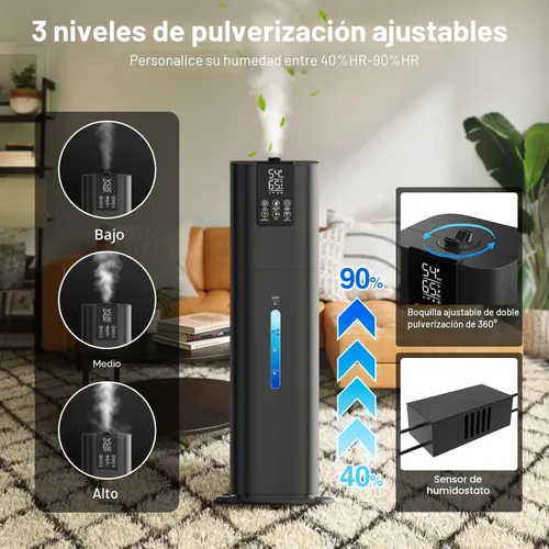 Miniatura 5 de Honovos Smart Humidifiers Large Room Bedroom Home, 2.11Gal(8L) Quiet Top Fill Cool Mist Humidifier, Smart App & Remote Control, 3 Speed Humidifier
