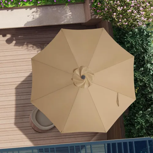 Miniatura 5 de ABCCANOPY - Sombrilla de repuesto para exteriores de 9 pies, estilo superior, con 8 varillas (Azul marino)
