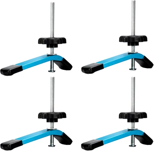 Miniatura 6 de Pistas en T de carpintería de 48 pulgadas con tornillos: 4 piezas de pista en T universal de aluminio preperforado para trineo de corte cruzado, Rojo