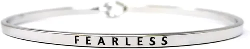 Miniatura 35 de By you - Brazalete con gancho, pulsera delgada grabada con un mensaje positivo e inspirador