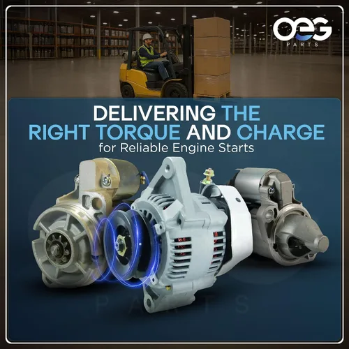 Miniatura 8 de OEG Parts Nuevo motor de arranque compatible con Nissan PLU40 PLU50 K15 K21 K25 M000T65381, M000T65581, M000T65585, 23300F4U010, 23300-FU410