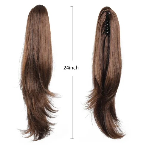 Miniatura 164 de Extensiones de cola de caballo de cabello rubio, extensiones de cola de caballo para mujer, pinza de extensiones de cabello rizado de 12 pulgadas