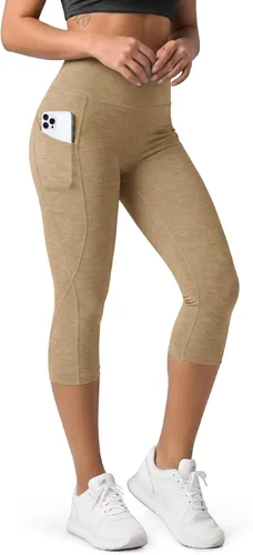 Miniatura 35 de ODODOS - Leggings capri de cintura alta para mujer con bolsillos, control de abdomen, no se transparentan, para entrenamiento atlético, running