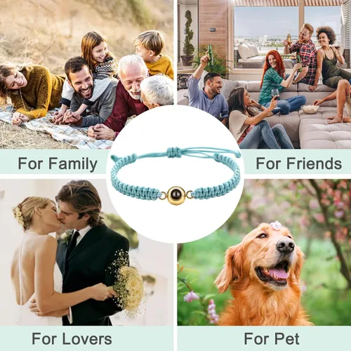 Miniatura 7 de Pulseras personalizadas con fotos, pulsera de proyección con imagen en el interior, pulsera con imagen personalizada, regalo conmemorativo