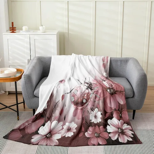 Miniatura 8 de Erosebridal Manta de abeja de 40 x 50 pulgadas, manta de sherpa cálida con estampado de animales 3D para sofá de cama, manta de microfibra suave